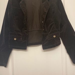 Stretchy faux brown suede